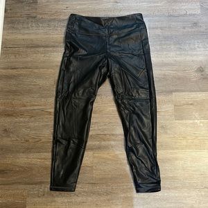 Faux leather Athleta leggings